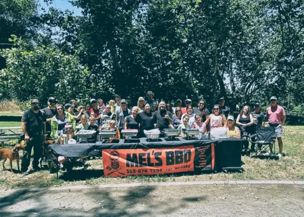 Outdoor catering event